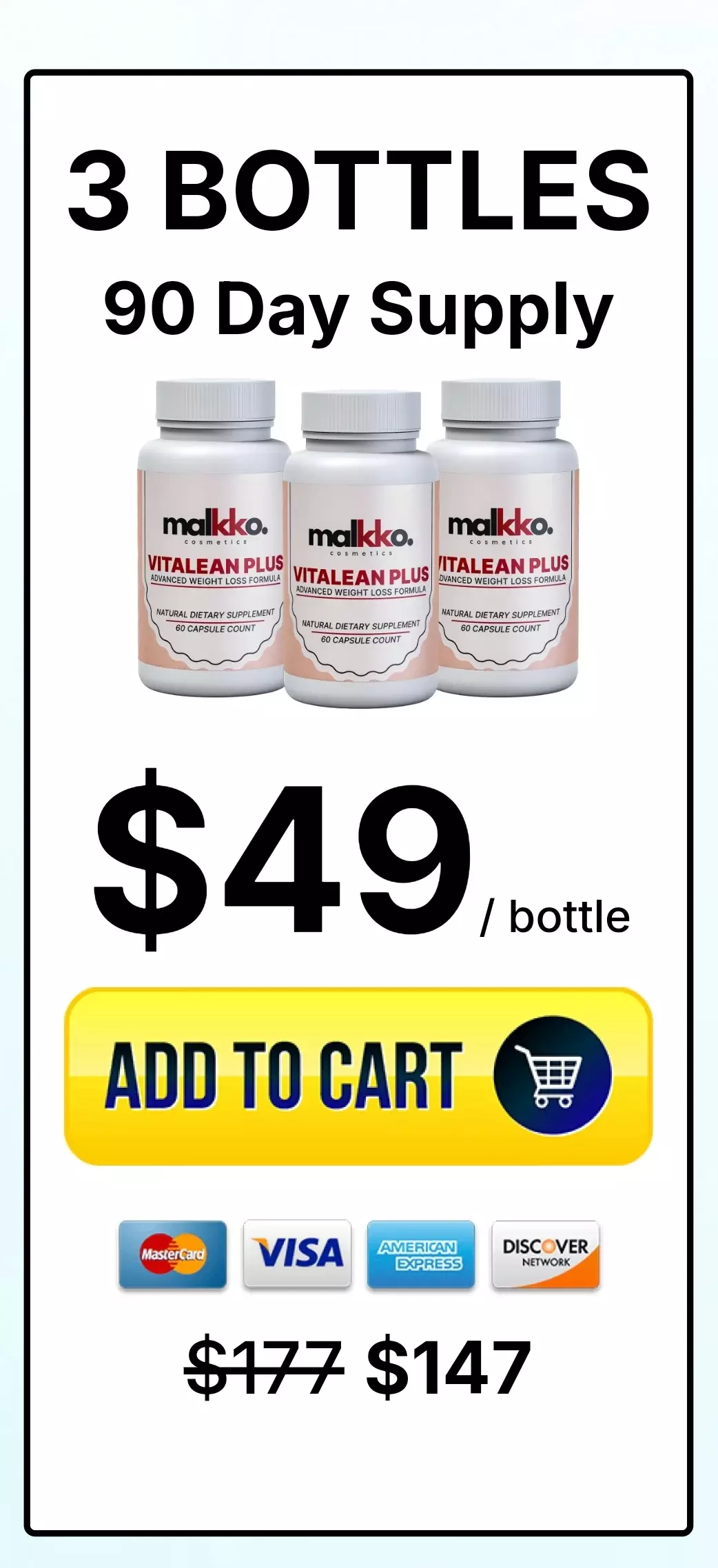 VitaLean Plus™ 3 bottles pricing